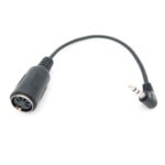 3.5mm Right Angle TRS Male to Straight 5pin MIDI Female Cable - 9"